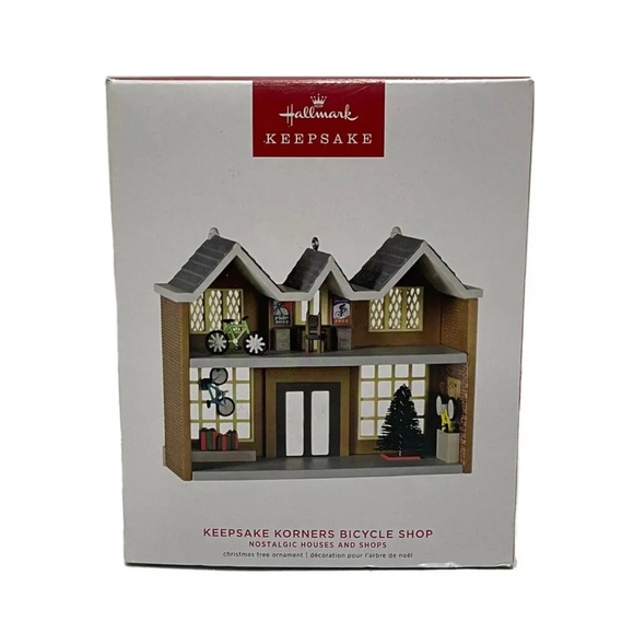 Hallmark 2022 Keepsake Ornament Korners Bicycle Shop Nostalgic Houses and Shops - Picture 1 of 4